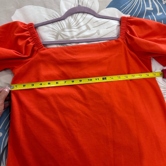 💥PRICE⬇️ BANANA REPUBLIC • Orange Scalloped Blouse • sz Med - Picture 9 of 9